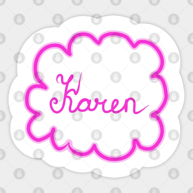 Karen. Female name. Sticker by grafinya